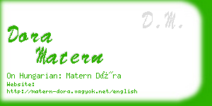 dora matern business card